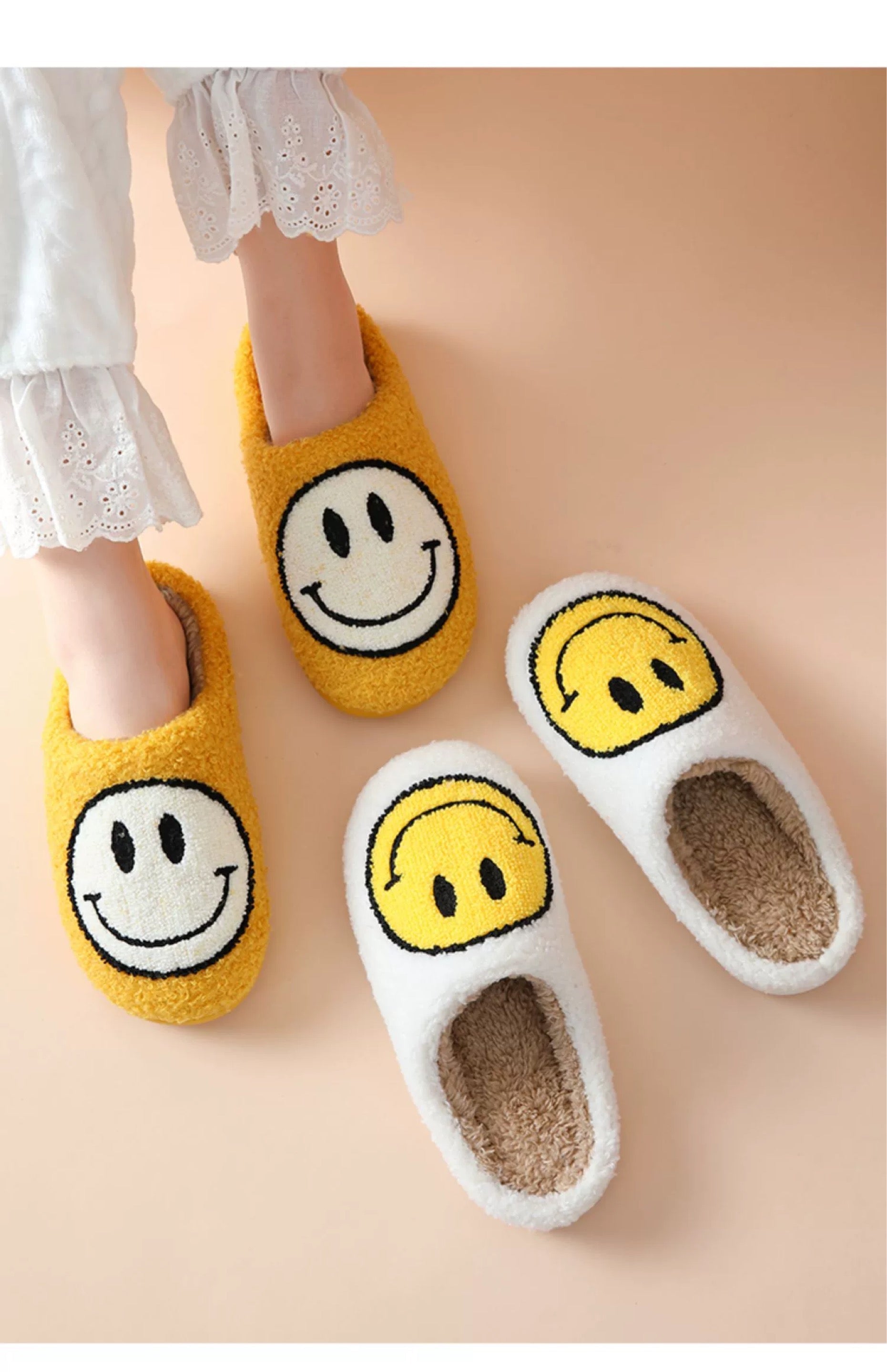 Cute Plush Half-wrapped Heel Non-slip Warm House Slippers