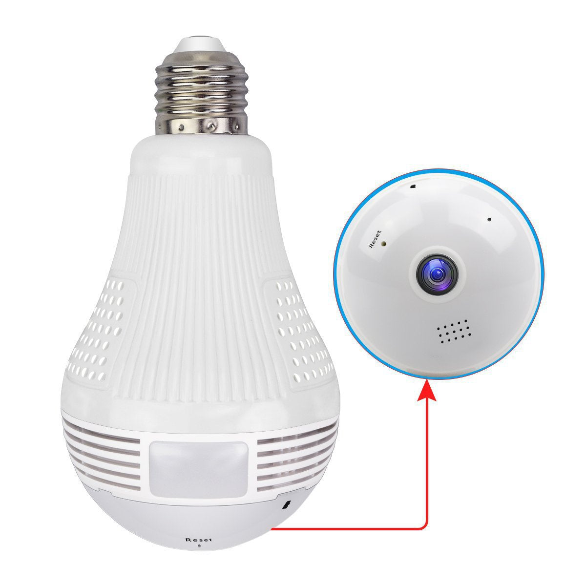 1080P Light Camera Xiongmai V380 Panoramic Bulb Wifi Smart Led Bulb Light Camera