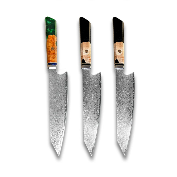 Chef's Knife For Japanese Cuisine In Damascus