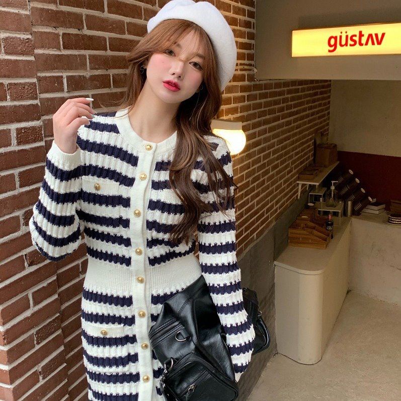 Waist Down Skirt With New Style Fragrance Dress Women\'s Spring 2021 Sweater Knitting R1448