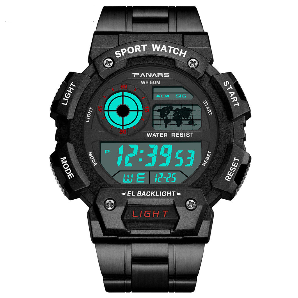 Waterproof Multifunctional Waterproof Sports Watch Square Fashion Electronic Watch