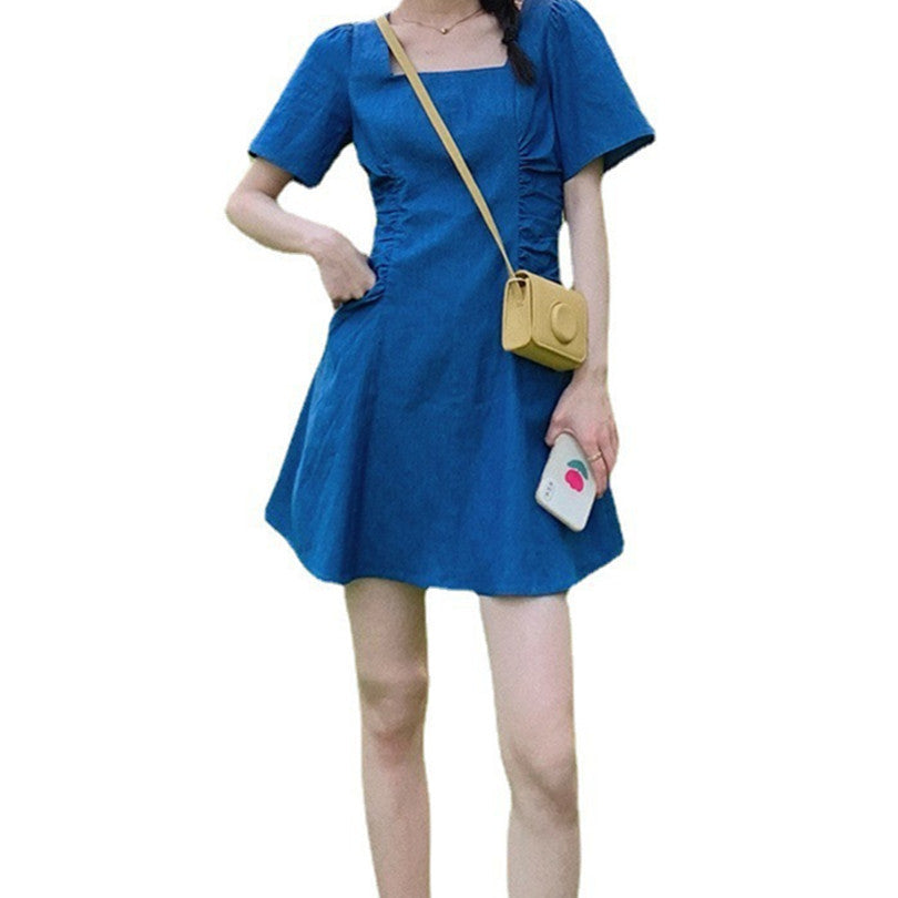 Chiffon Dress Women\'s Summer Short Denim Skirt