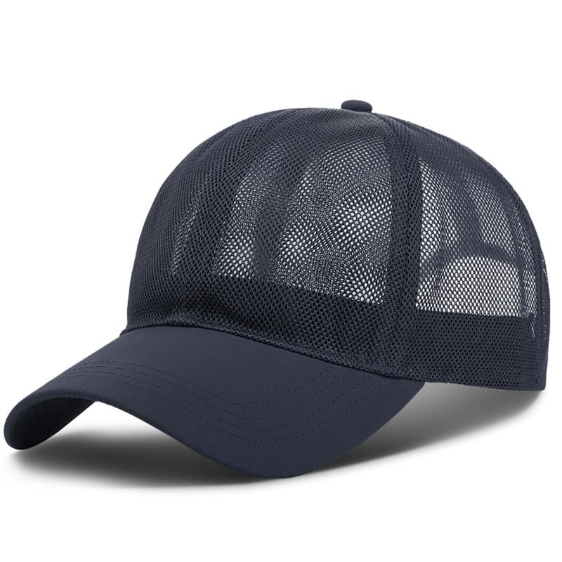 Breathable Mesh Men's And Women's Hats Outdoor Solid Color Light Board Baseball Caps