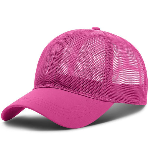 Breathable Mesh Men's And Women's Hats Outdoor Solid Color Light Board Baseball Caps