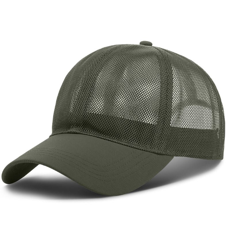 Breathable Mesh Men's And Women's Hats Outdoor Solid Color Light Board Baseball Caps