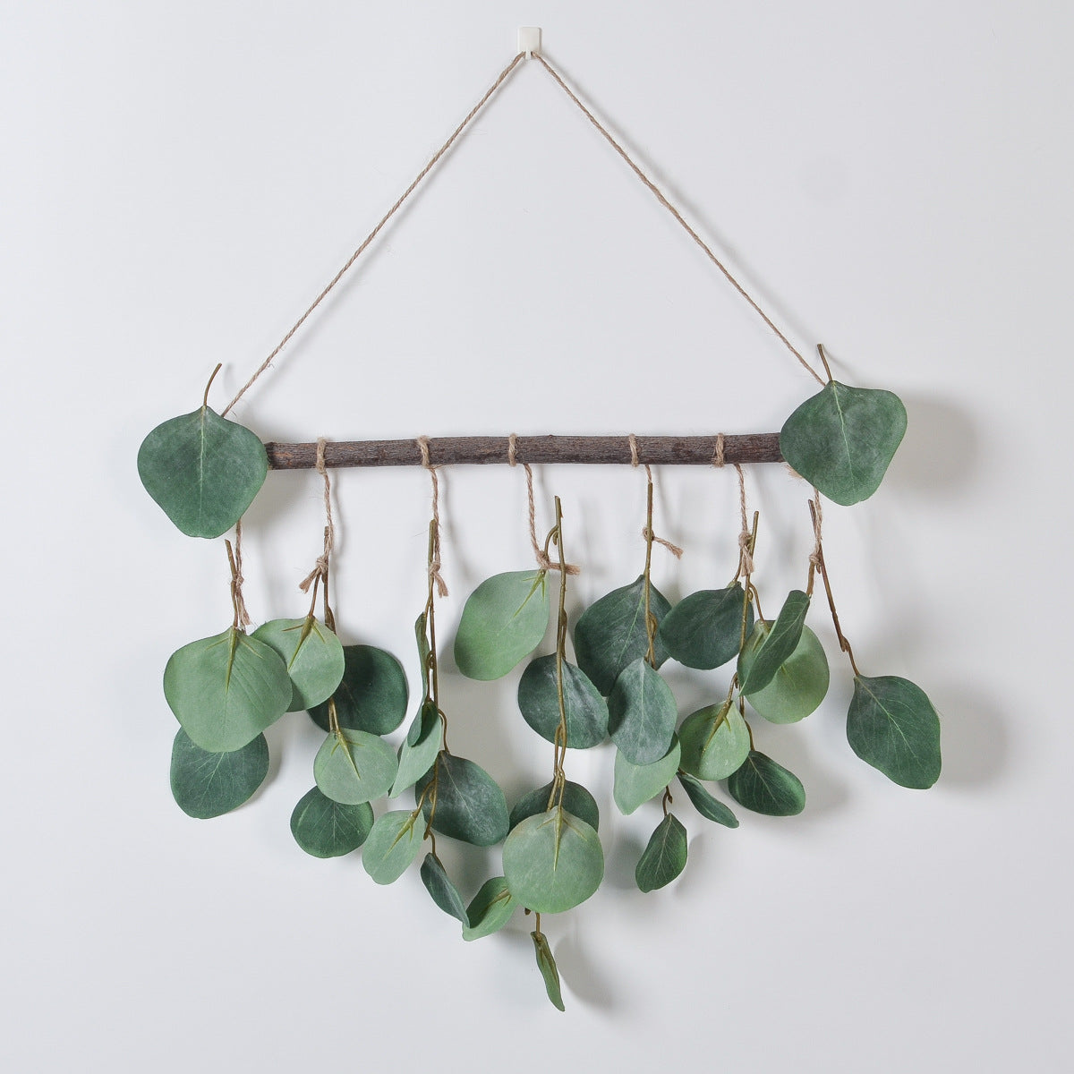 Log Wall Hanging Green Plant Eucalyptus Leaf Artificial Fern Leaf