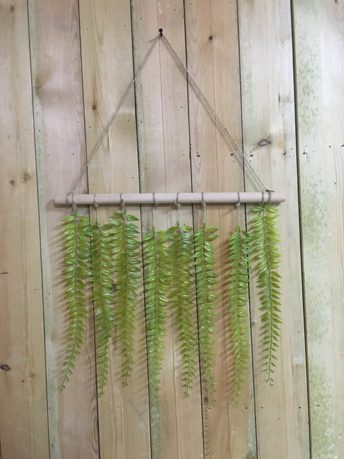 Log Wall Hanging Green Plant Eucalyptus Leaf Artificial Fern Leaf