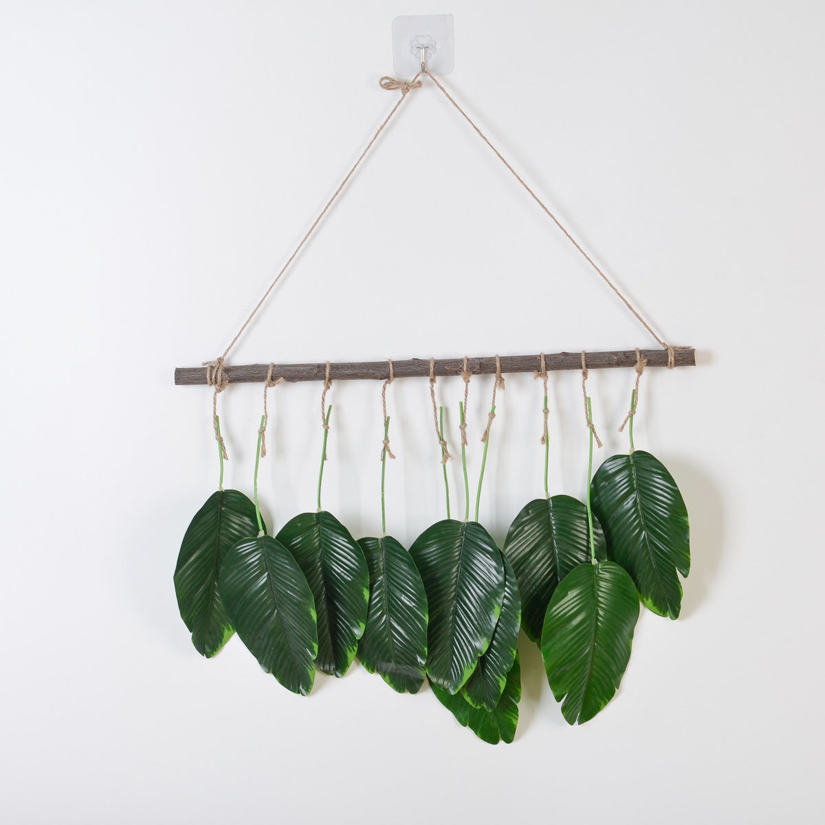 Log Wall Hanging Green Plant Eucalyptus Leaf Artificial Fern Leaf