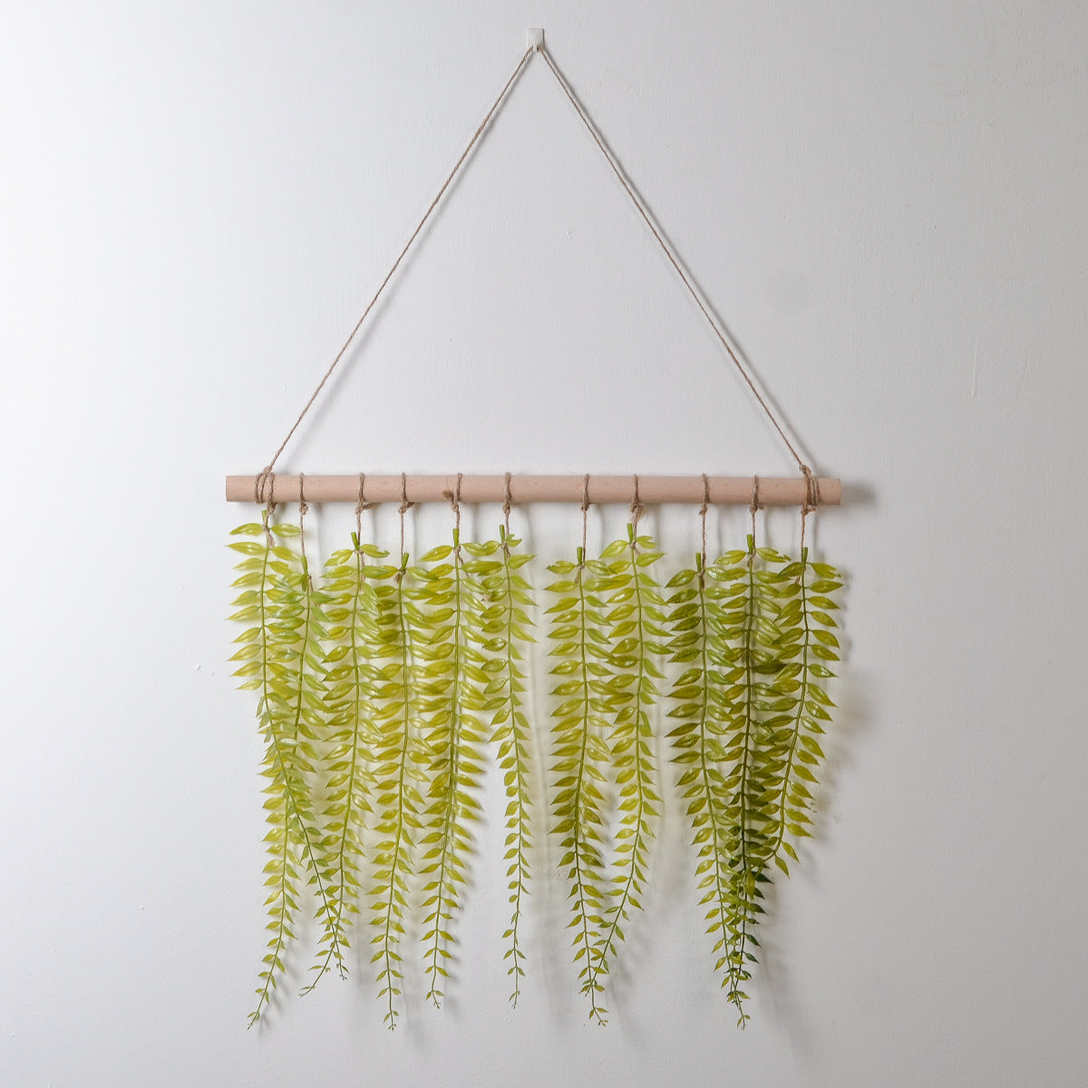 Log Wall Hanging Green Plant Eucalyptus Leaf Artificial Fern Leaf