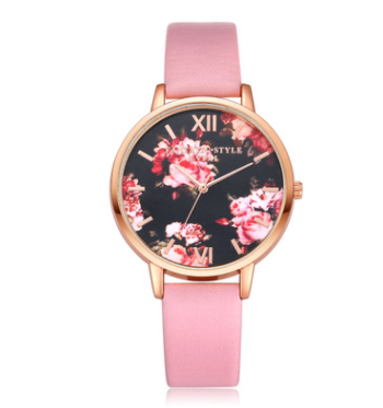 High Quality Fashion Leather Strap Rose Gold Women