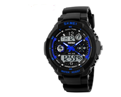 Watch double display outdoor mountaineering multi-function watch student table creative watch