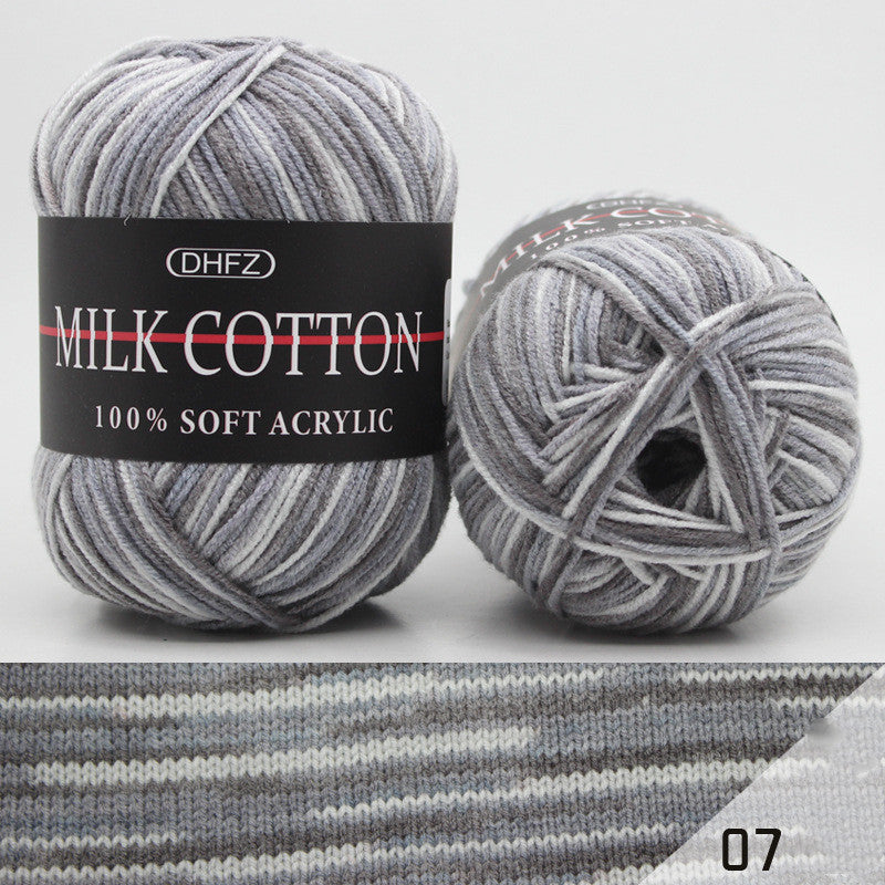 3-ply dyed milk cotton wool