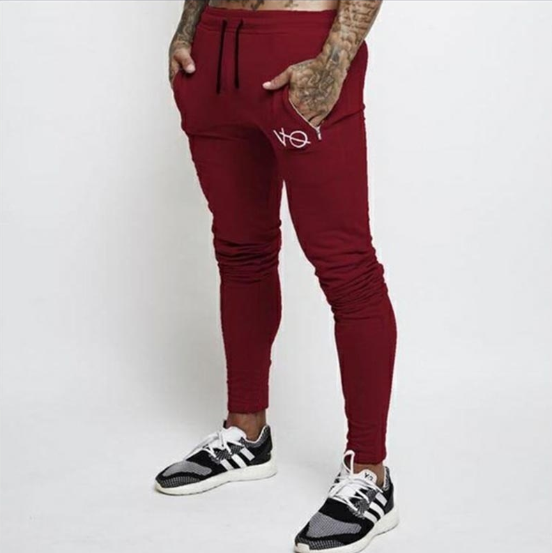 Spring and autumn men's fashion casual slim sports pants men's printed trousers