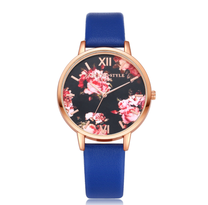 High Quality Fashion Leather Strap Rose Gold Women