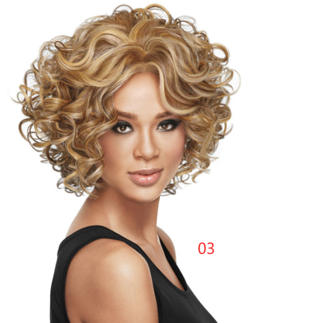 Ladies short curly hair set