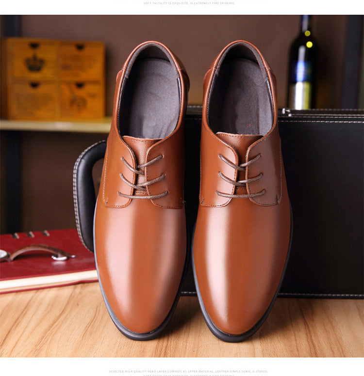 Daily pointed formal leather shoes