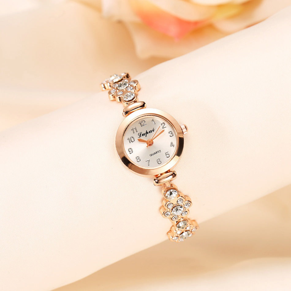 Ladies flower bracelet watch