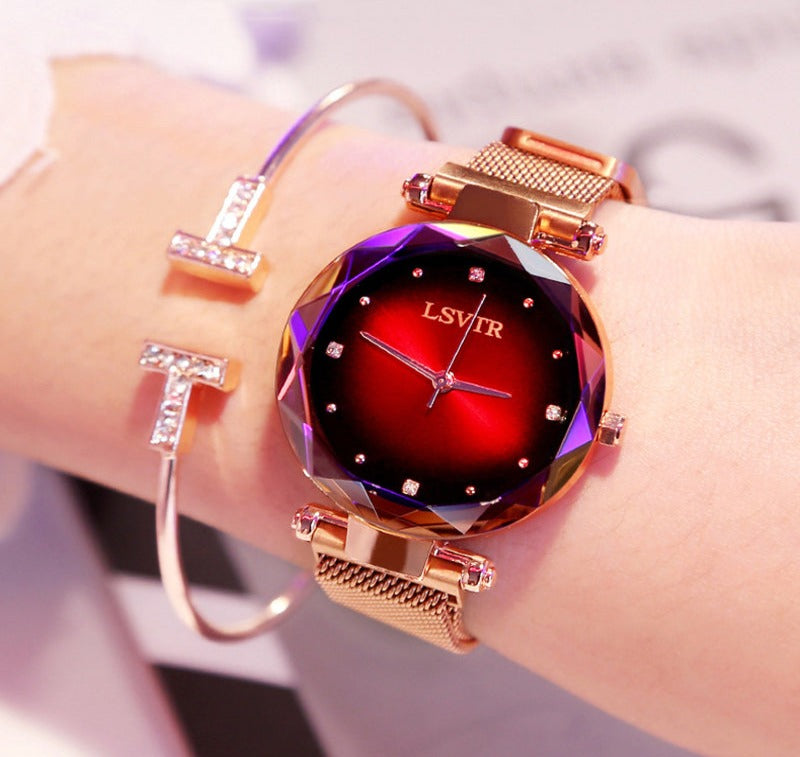 Ladies Starry Sky Magnet Watch Waterproof