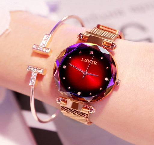 Ladies Starry Sky Magnet Watch Waterproof