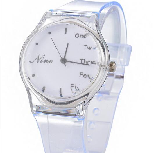 Plastic Transparent PVC Watch Small  Watch Ladies