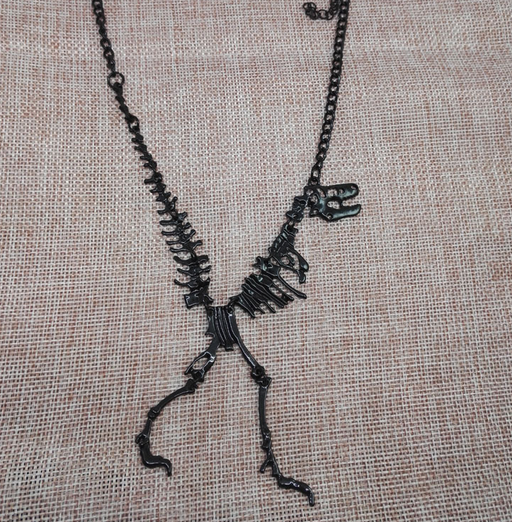 European and American personality exaggerated dinosaur skeleton alloy decorative necklace