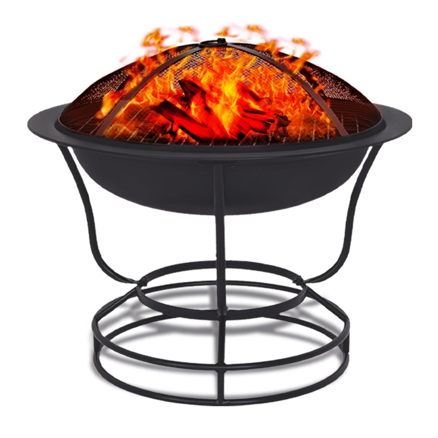 Firepit Metal Backyard Patio Garden Stove Fireplace With Poker