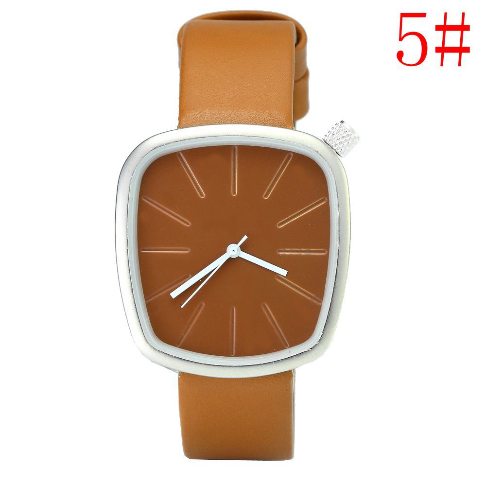 Korean fashion hand simple retro style barrel dial Casual watch watch creative student couples