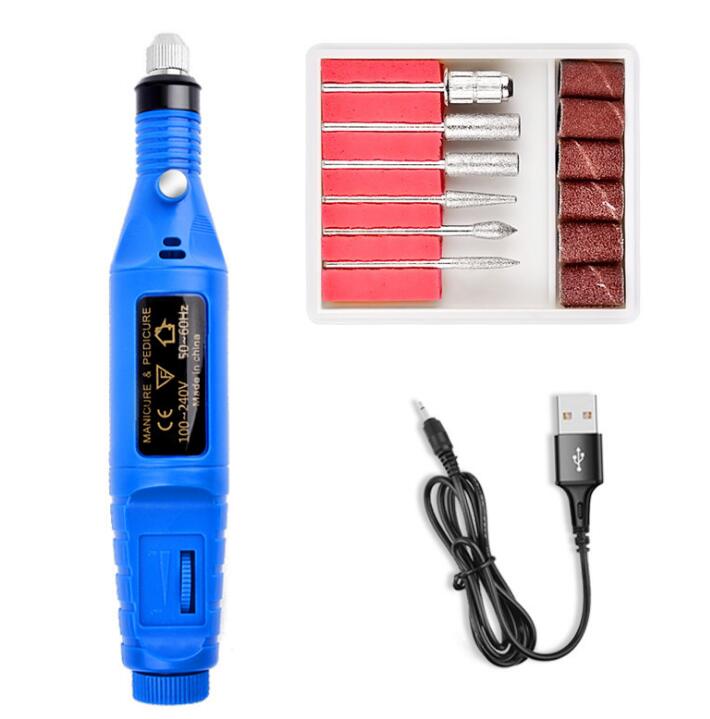 Electric Nail Drill Machine Kit Nail Gel Remove Machine Nail Art Tools Kit Pen Pedicure Nail File Sanding Bands