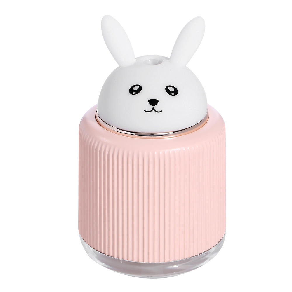 Ultrasonic Air Humidifier for Home Office Cartoon Rabbit 250ML USB Essential Oil Diffuser LED Light Lamp