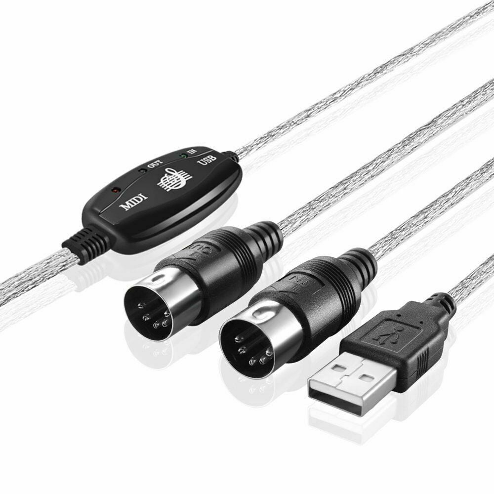 USB IN-OUT MIDI interface cable converter