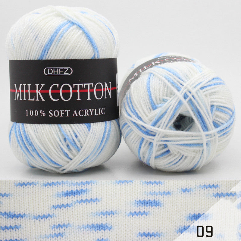 3-ply dyed milk cotton wool