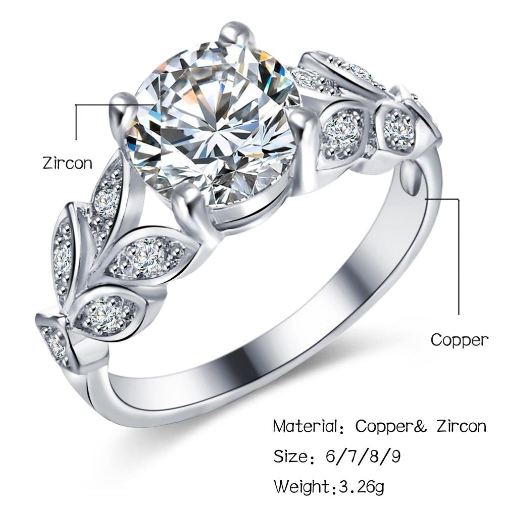 Crystal Silver Cubic Zirconia Wedding Ring