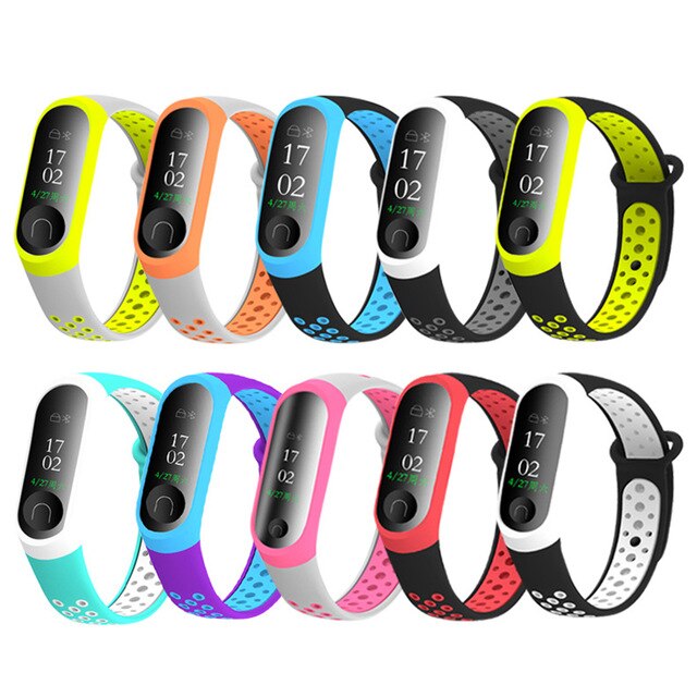 Newest Millet Silica Bracelet 3 4 Wristband Smart Sports Bracelet Replacement For Xiaomi Mi band 3 4 Wristband Fitness Watch