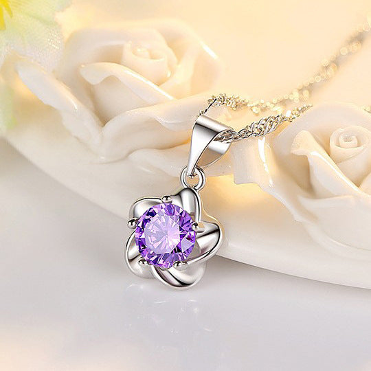 Ingot Plum Pendant Women's Plum Blossom Clavicle Chain All-matching Graceful Classic Ornament Live Broadcast