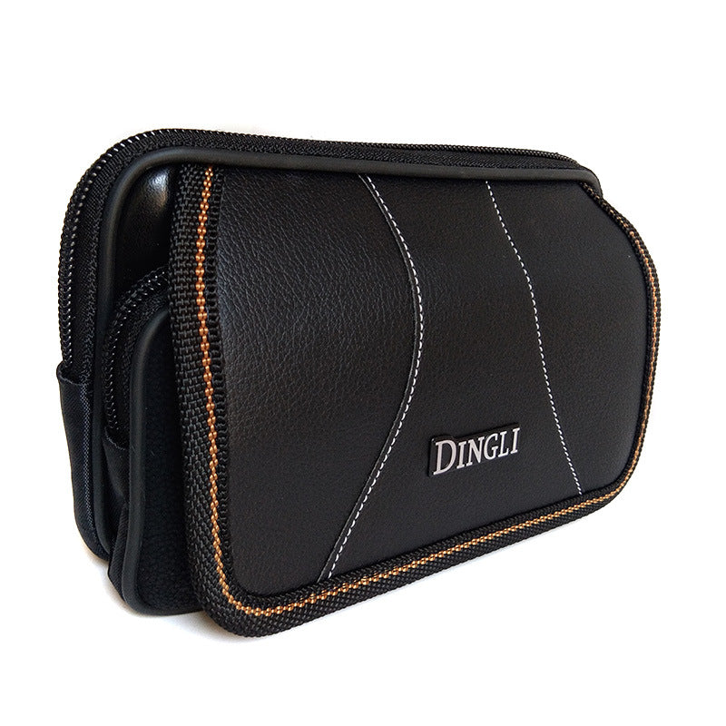 Imitation Leather Double Pull Phone Pockets Middle-aged And Elderly Wear Belt 6.0 Inch Screen