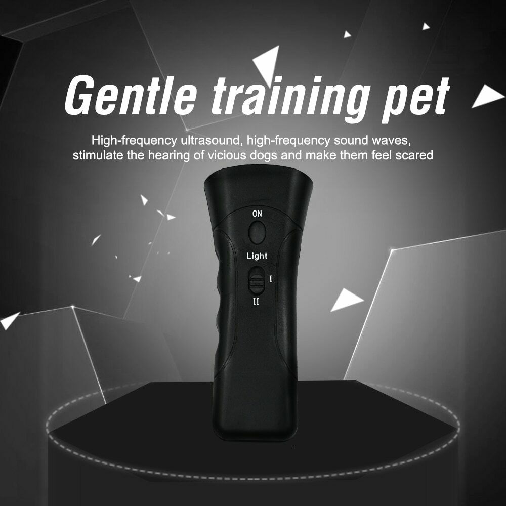 Ultrasonic Anti Dog Barking Trainer LED Light Gentle Chaser Petgentle Sonics