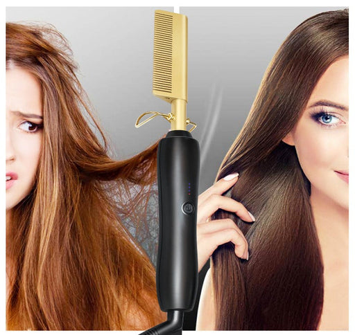 Hair Straightener Brush Comb