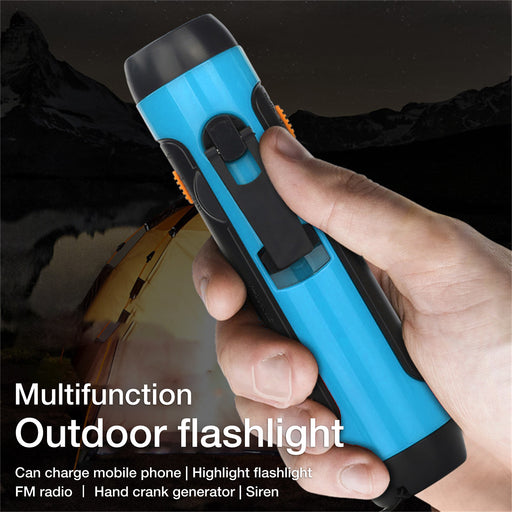 Emergency Hand Cranked Flashlight Distress Alarm