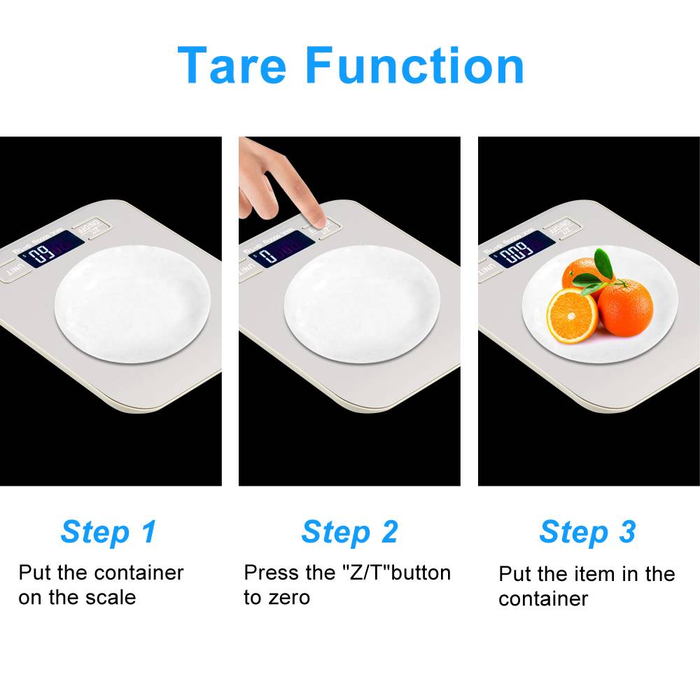 5KG 1G Electronic Kitchen Scale White