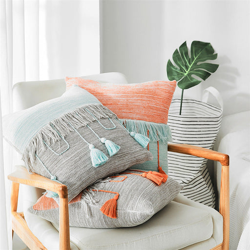 Tassel square cushion pillow cover