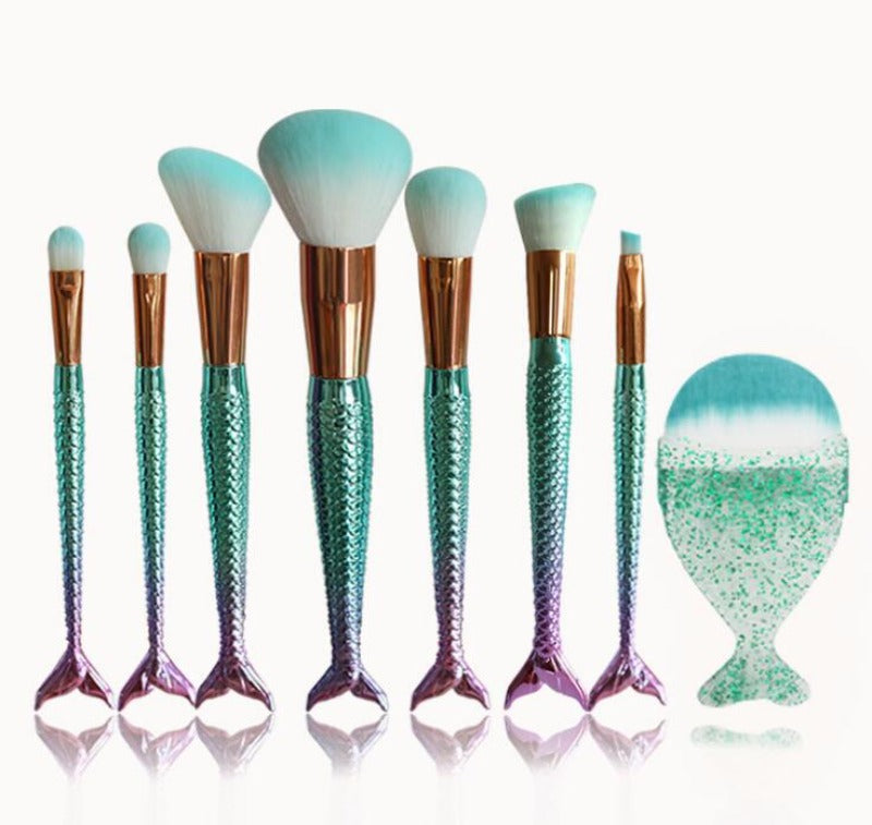 Mermaid Shaped Makeup Brushes