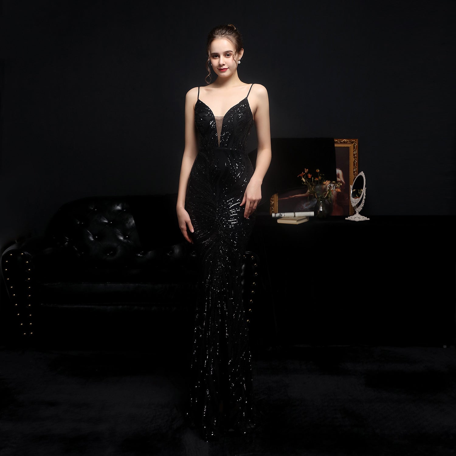 2021 New Sequined Mermaid Evening Dress