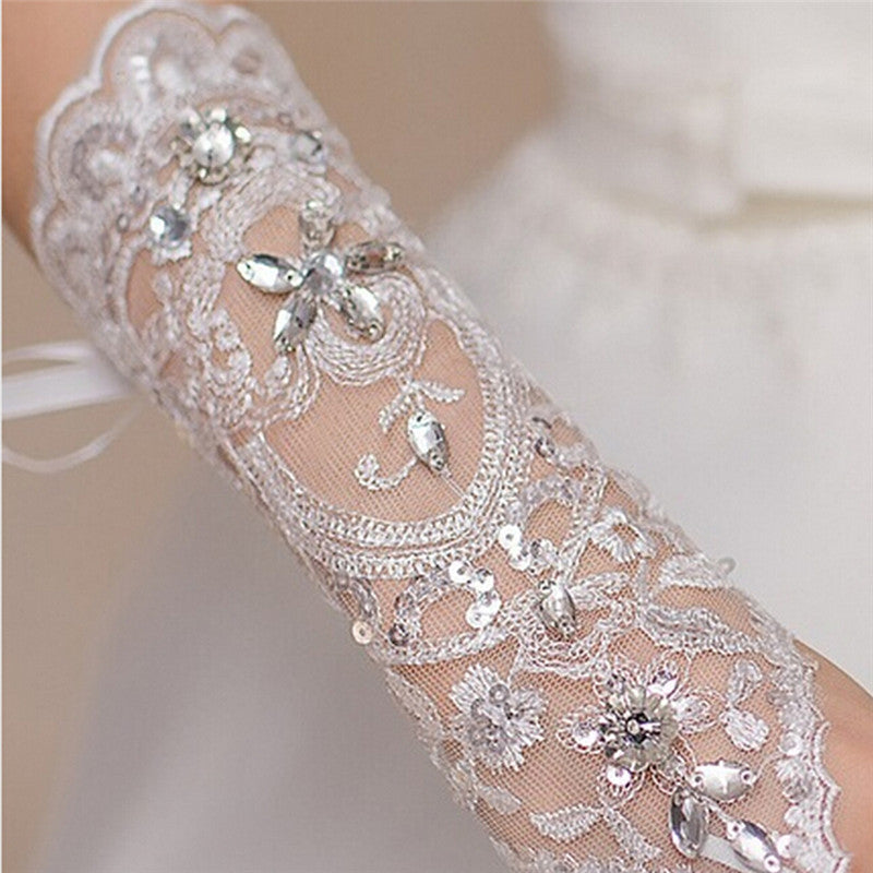 Mother wedding dress gloves