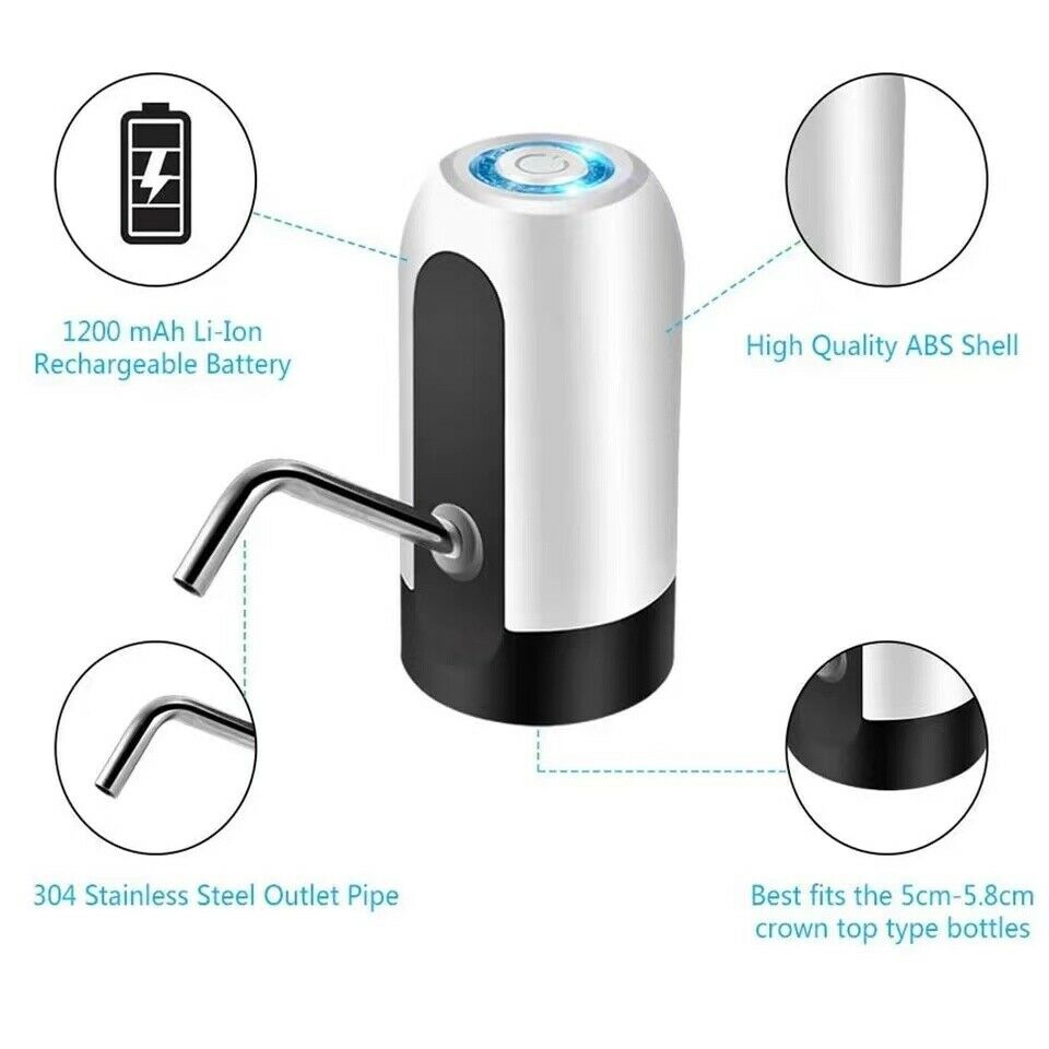 Water Bottle Switch Pump Electric Automatic Universal Dispenser 5 Gallon USB USB Water Pump Dispenser Automatic Drinking Water Bottle Pump 2/3/4/5 Gallon US