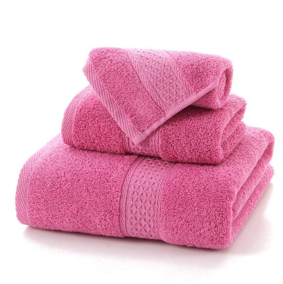 3pcs Solid 100% Cotton Bath Towels For adults large beach towel bathroom for home Sheets SPA Bathroom Terry towels Free shipping