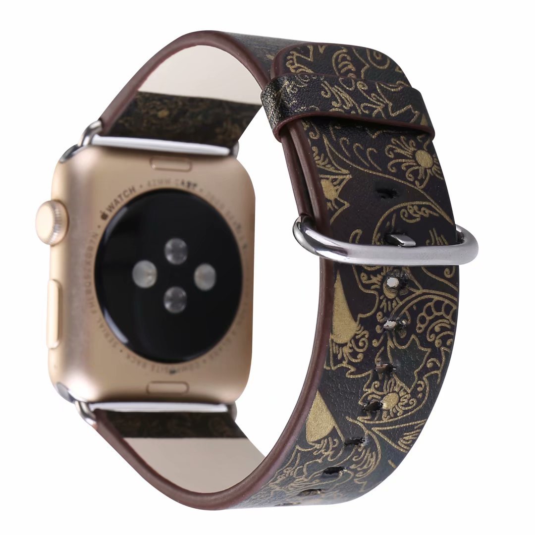 Phoenix flower strap universal leather watch