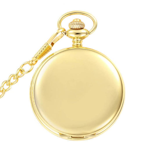 Rich Gold Double-sided Polished Classic Retro Pocket Watch