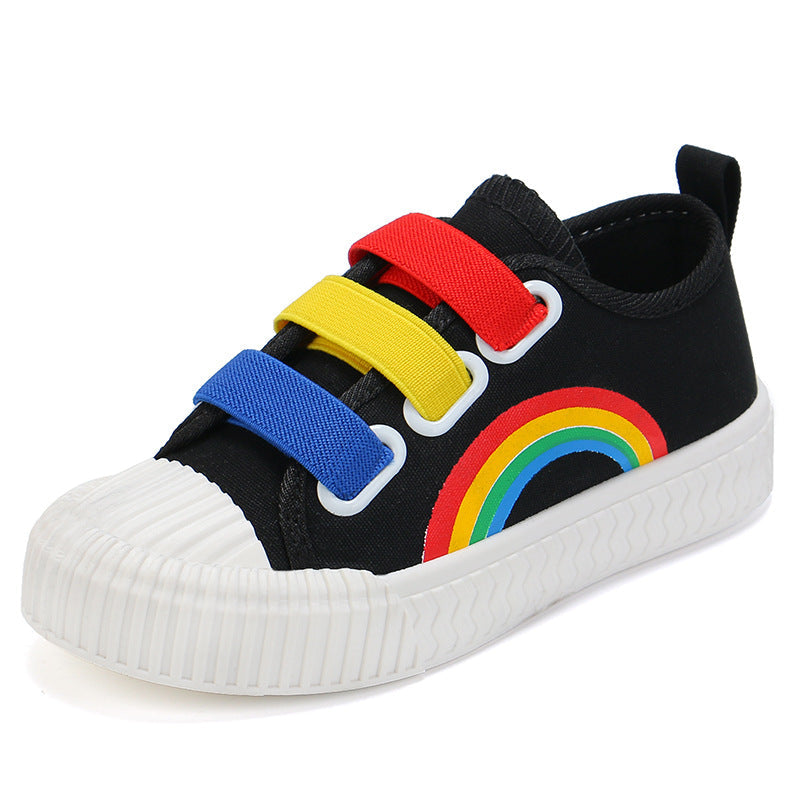 Spring Rainbow Boys And Girls Sneakers Canvas Shoes