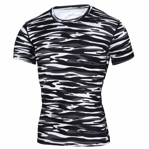 Running Shirt Camouflage T-shirt Fitness Leggings Quick-drying Camouflage