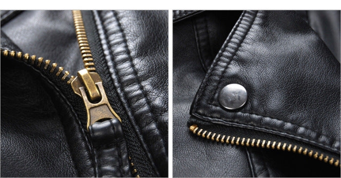 Faux leather jacket for women